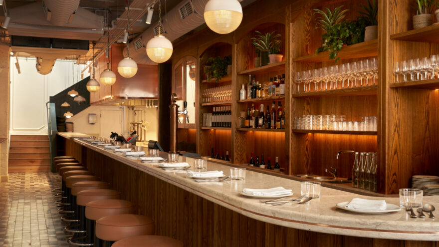 A photo of a bar in Lisboeta restaurant