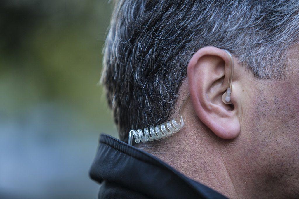 bodyguard with headpiece