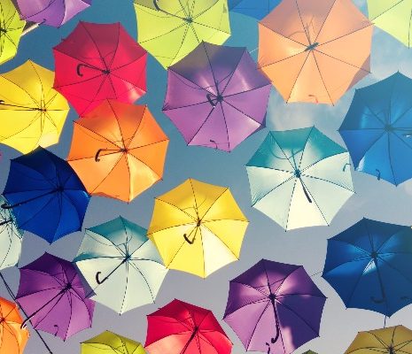 Colourful umbrellas