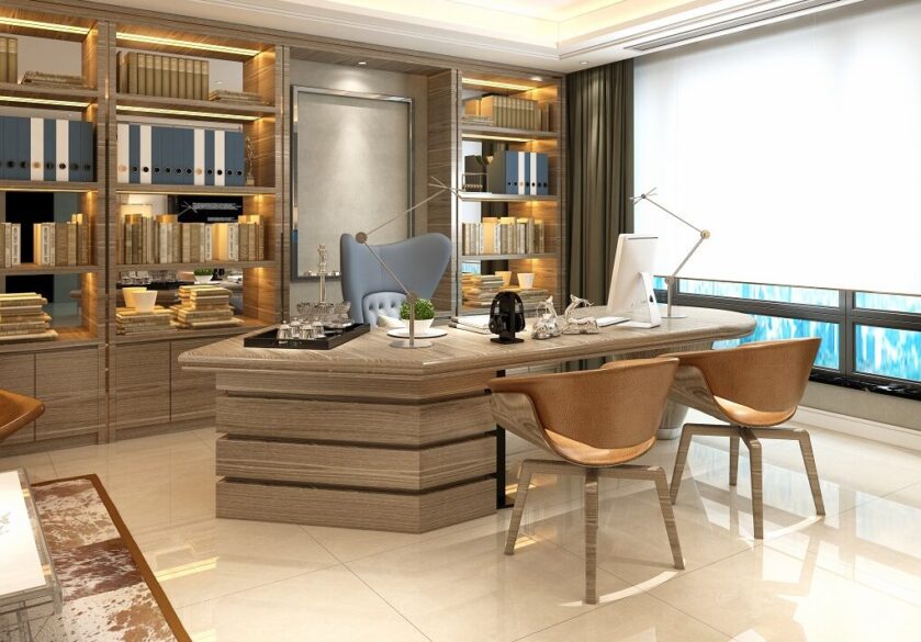 3d render of modern office and working space