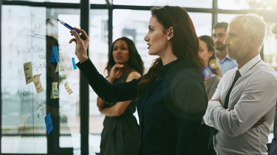 Shot of a group of business colleagues meeting in the boardroom