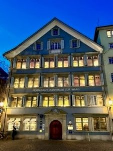 The exterior of Zunfthaus zur Waag