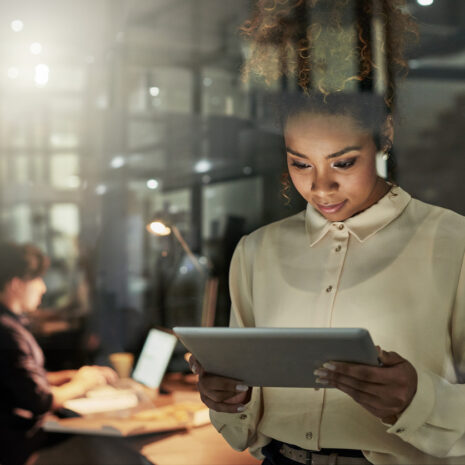 Young professional with tablet